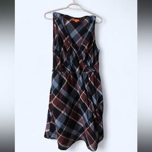 Joe Fresh Multicolor Plaid Midi Dress